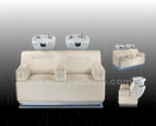 Double seats wash unit