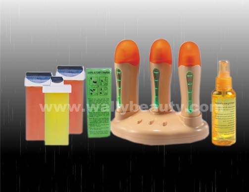 Depilatory wax heater